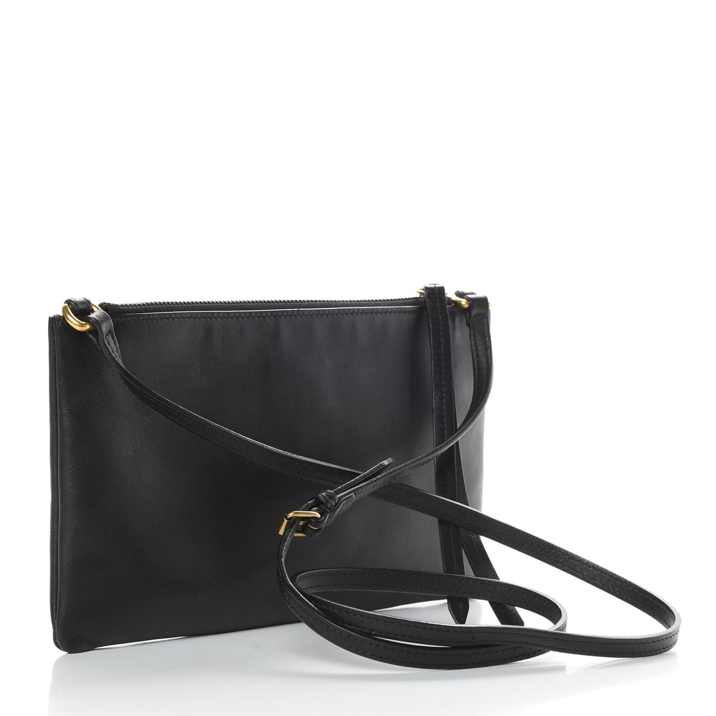 Calfskin Matelasse Small GG Marmont Double Zip Shoulder Bag Black