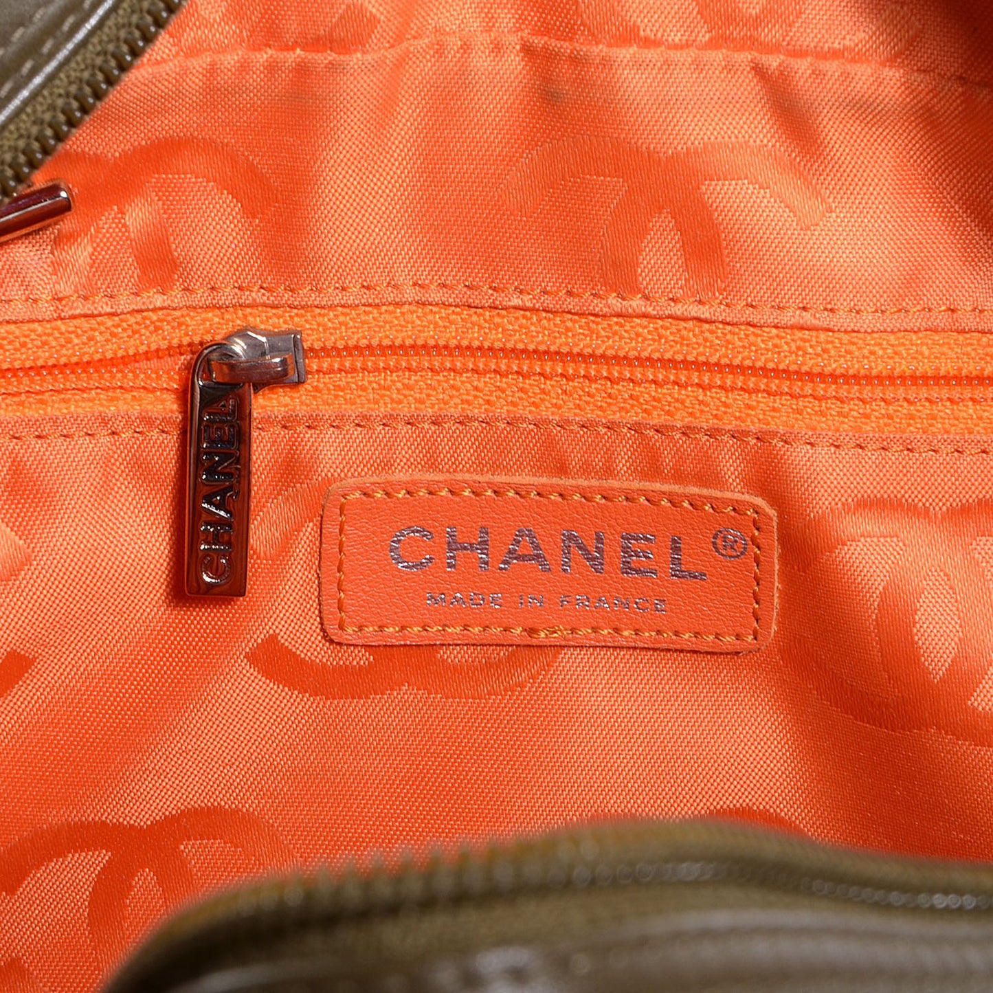 Calfskin Python Quilted Large Cambon Bowler Khaki