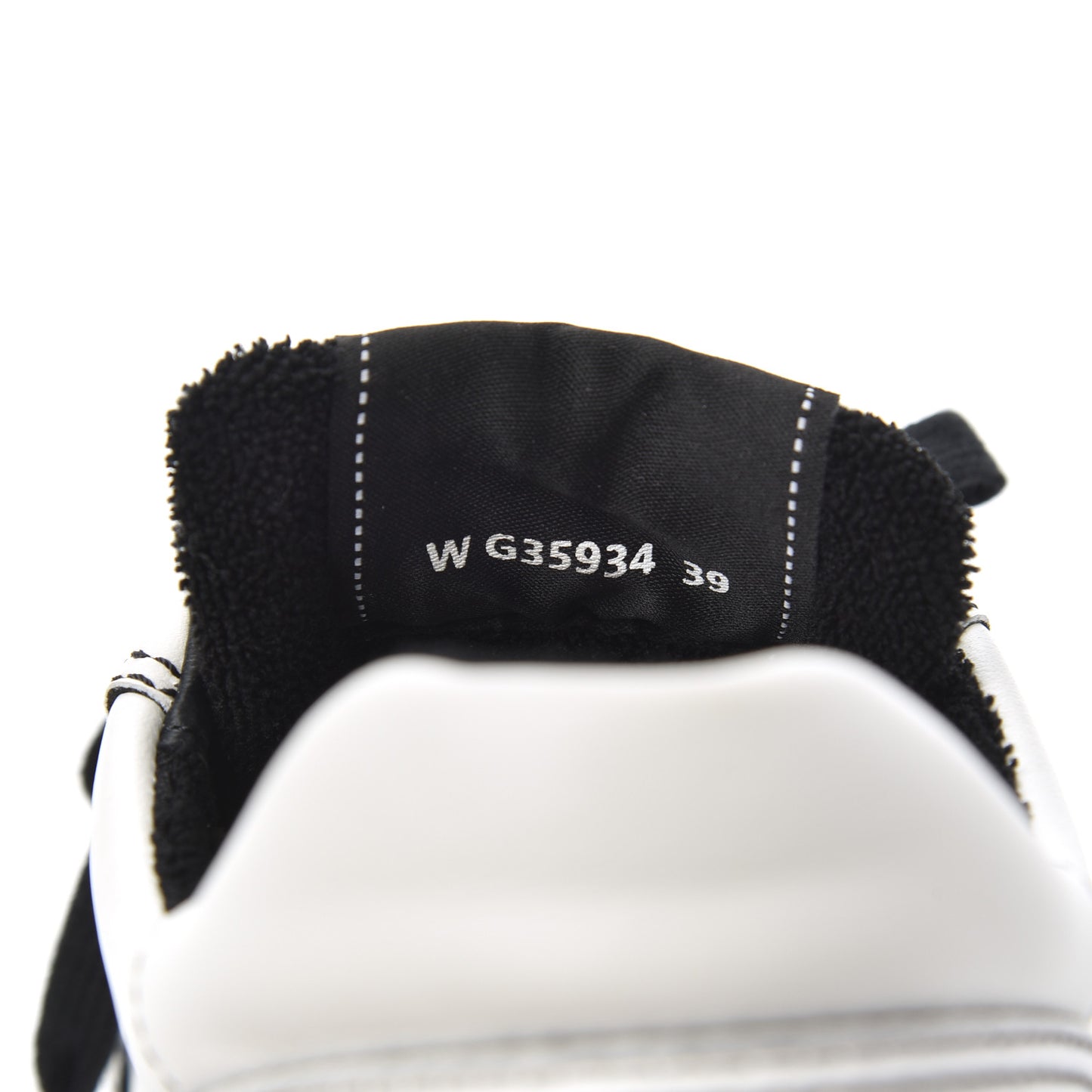Calfskin Womens Logo Sneakers 39 White Black
