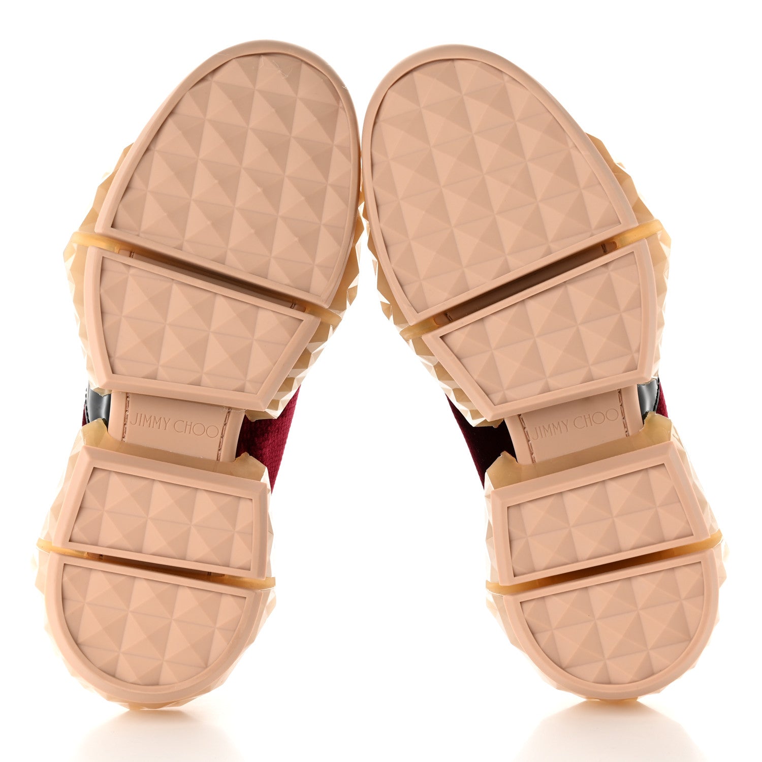 Jimmy Choo Velvet Lizard Effect Diamond F Low Top Sneaker 38.5 Burgundy Black Beige 5 of 11