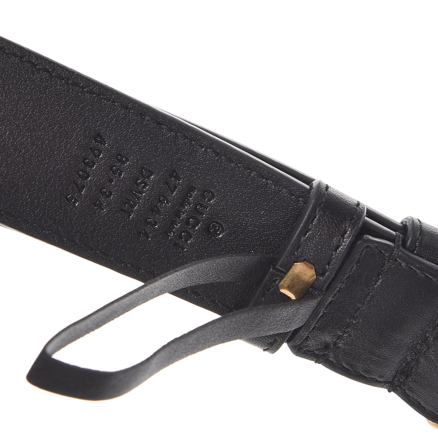 Gucci Calfskin Matelasse GG Marmont Belt Bag 85 34 Black 8 of 9