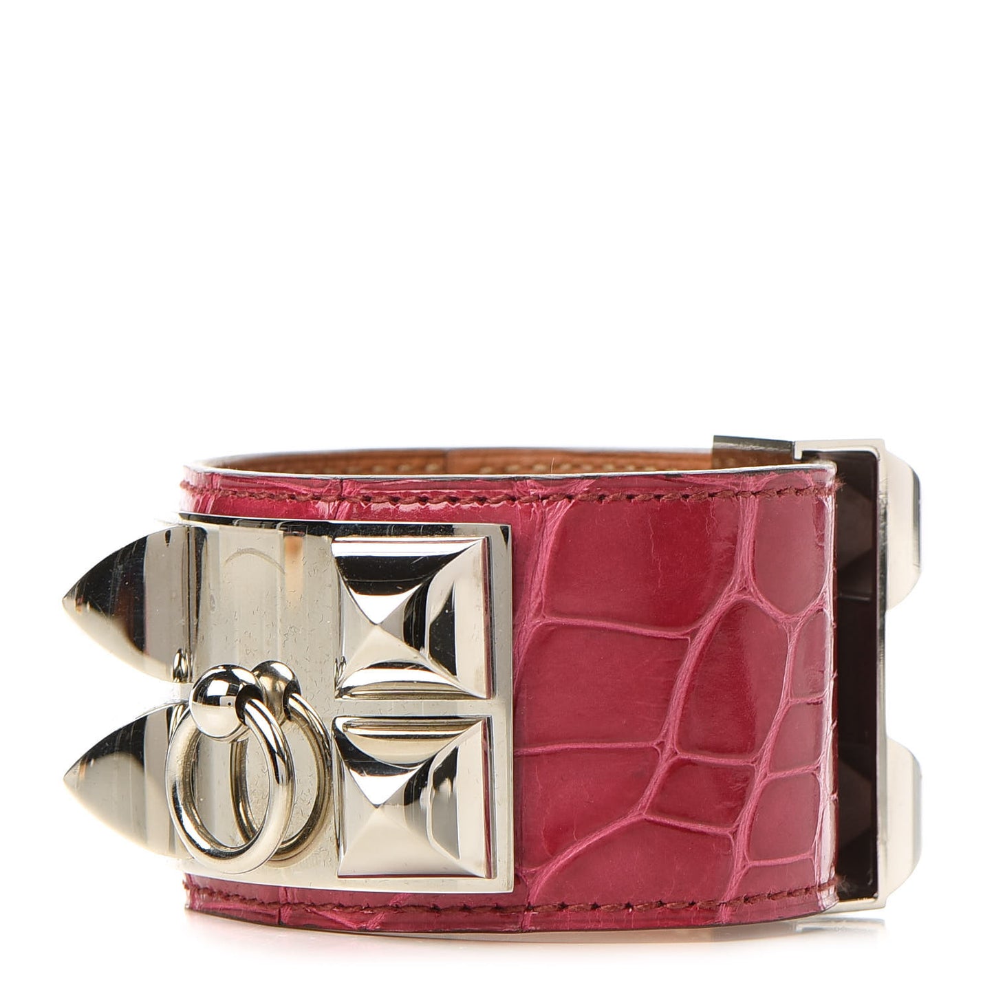 Shiny Alligator Collier De Chien CDC Bracelet S Fuchsia