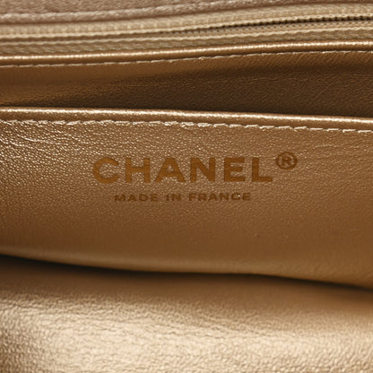 Chanel Metallic Lambskin Quilted Mini Rectangular Flap Gold 6 of 11