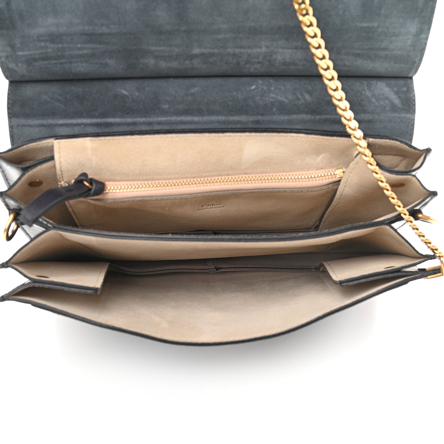 Calfskin Suede Studded Medium Faye Shoulder Bag Full Blue