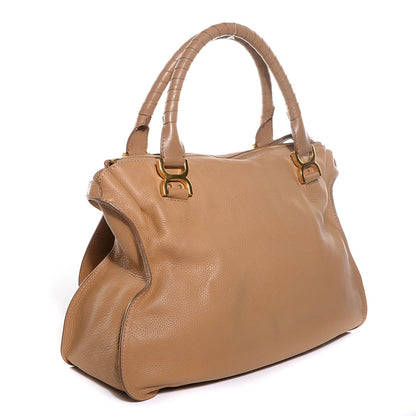 Chloe Calfskin Large Marcie Satchel Sand Shell 2 of 9
