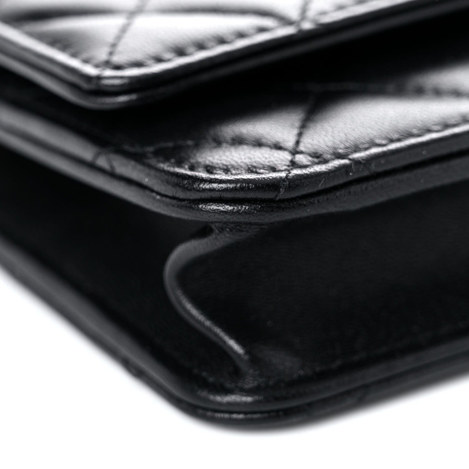 Chanel Lambskin Quilted Trendy CC Wallet On Chain WOC Black 9 of 12