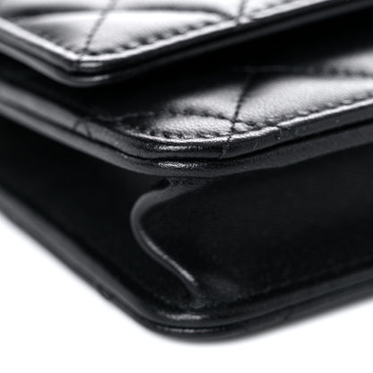 Chanel Lambskin Quilted Trendy CC Wallet On Chain WOC Black 9 of 12