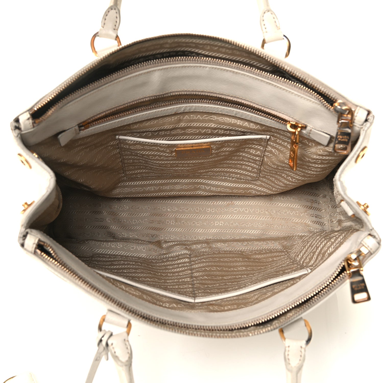 Prada Saffiano Medium Galleria Double Zip Tote Talco 4 of 6