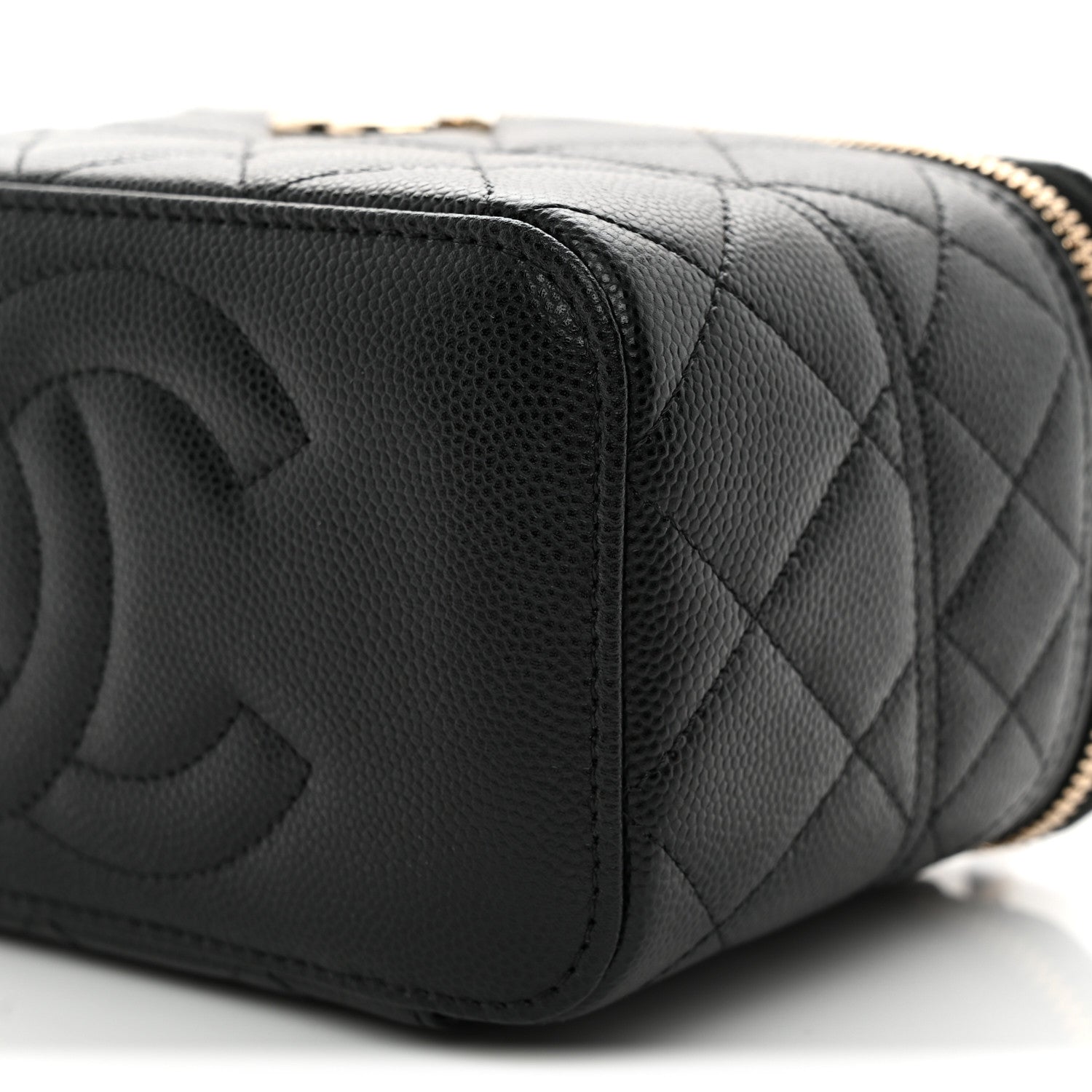 Chanel Caviar Quilted Trendy Handle Mini Vanity Black 10 of 12