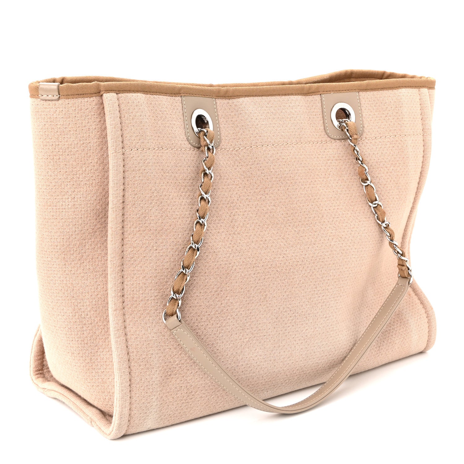 Chanel Mixed Fibers Small Deauville Tote Beige 5 of 17