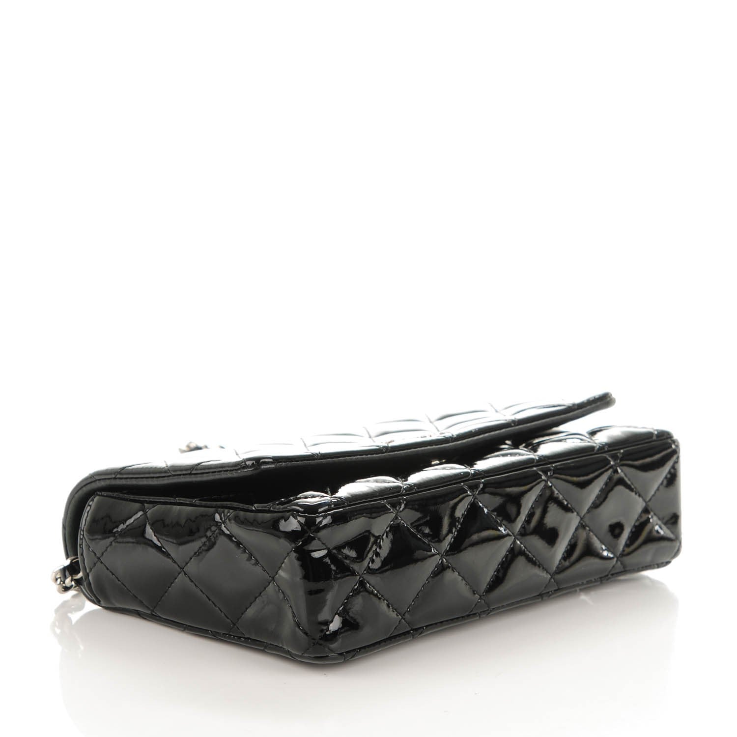 Chanel Patent Quilted Brilliant Wallet On Chain WOC Black 4 of 8