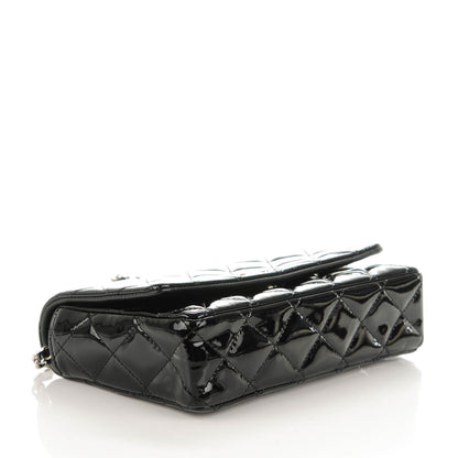 Chanel Patent Quilted Brilliant Wallet On Chain WOC Black 4 of 8