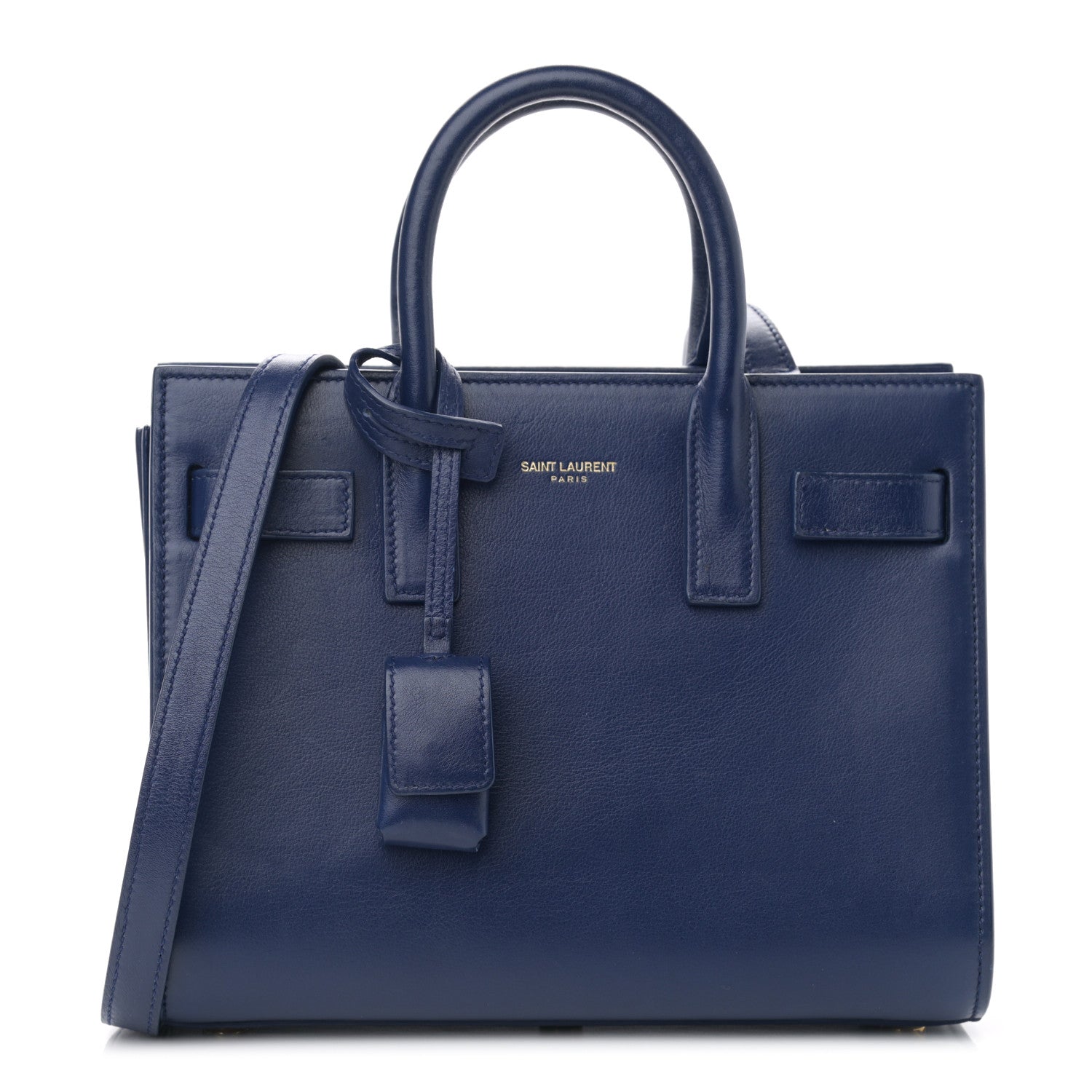 Saint Laurent Calfskin Nano Sac De Jour Dark Blue 1072003
