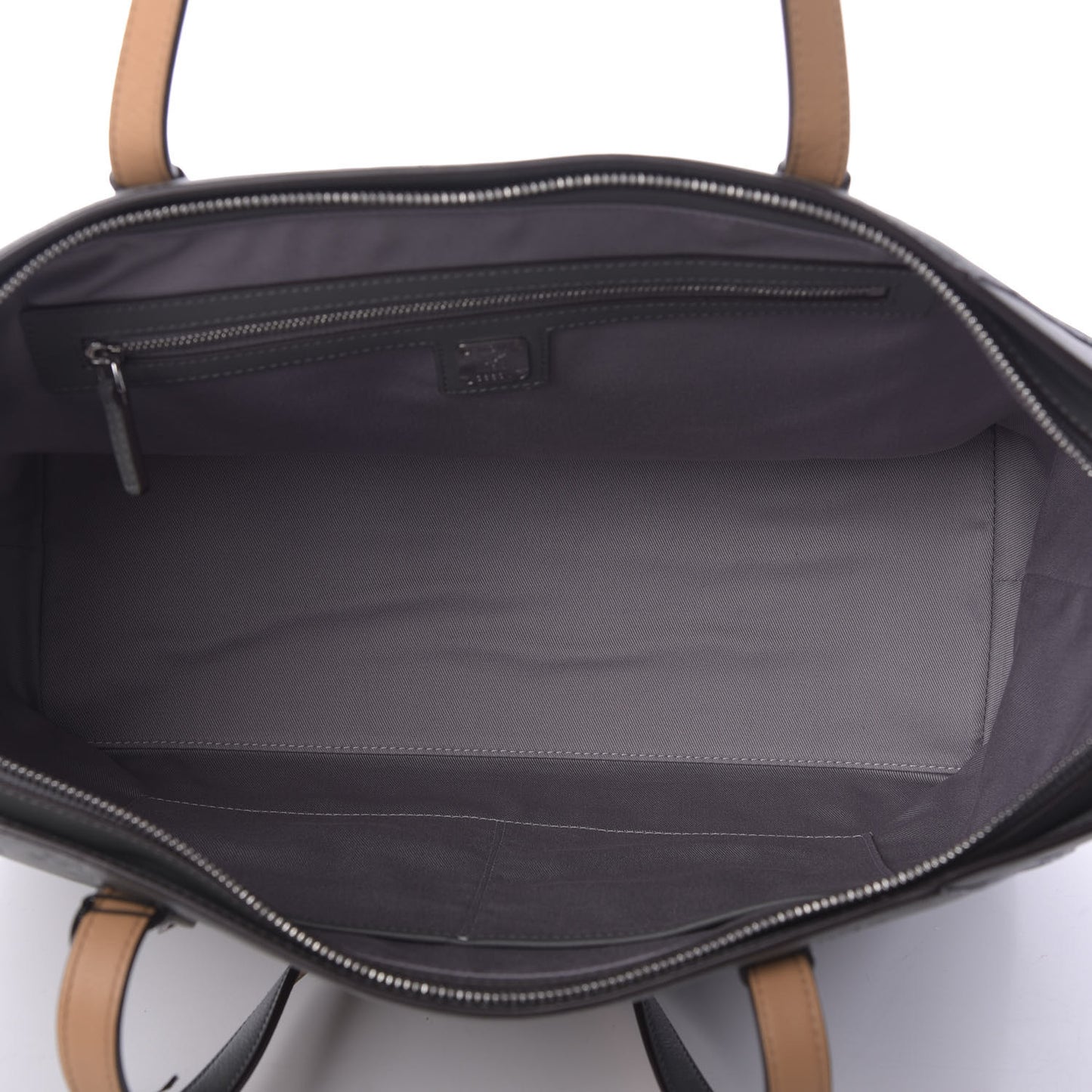 Calfskin Ottomar Monogram Medium Klara Top Zip Tote Charcoal