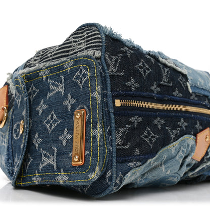Louis Vuitton Denim Patchwork Speedy 30 Blue 8 of 9