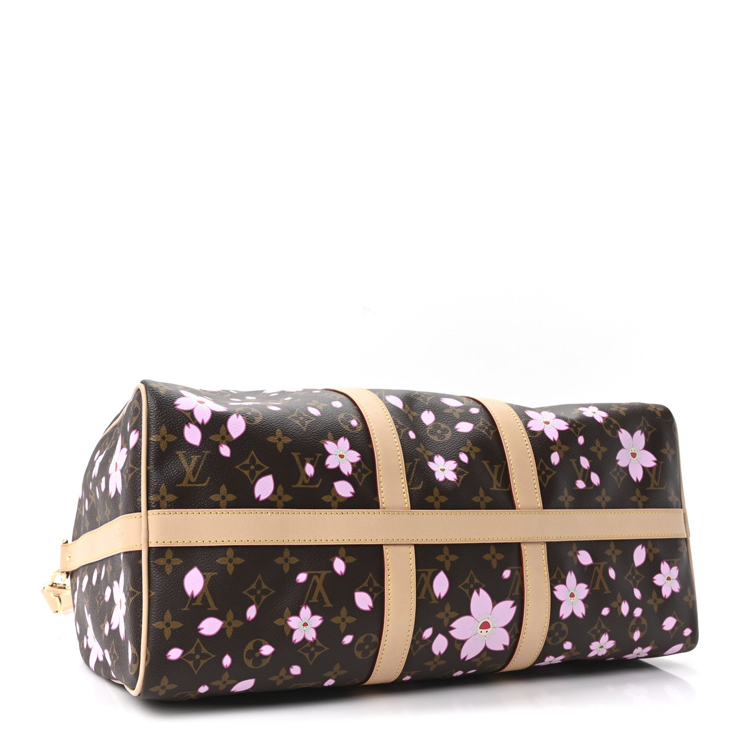 Louis Vuitton LV X TM Monogram Cherry Blossom Keepall Bandouliere 45 Sakura Brown 3 of 8