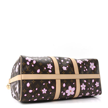Louis Vuitton LV X TM Monogram Cherry Blossom Keepall Bandouliere 45 Sakura Brown 3 of 8
