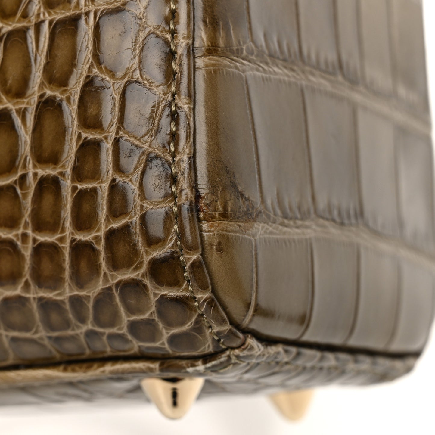 Alligator Swarovski Crystal Small Lady Dior Green