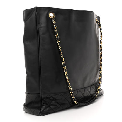Chanel Lambskin Quilted CC Shopping Tote Black 2 of 15