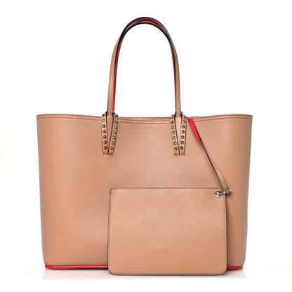 Christian Louboutin Calfskin Spikes East West Cabata Tote Nude 3 of 16
