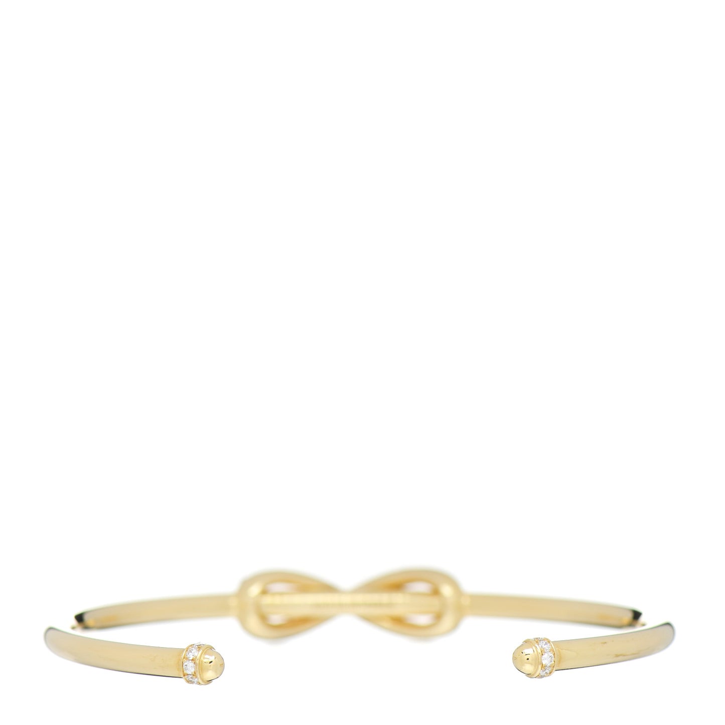 18K Yellow Gold Diamond Infinity Cuff Bracelet