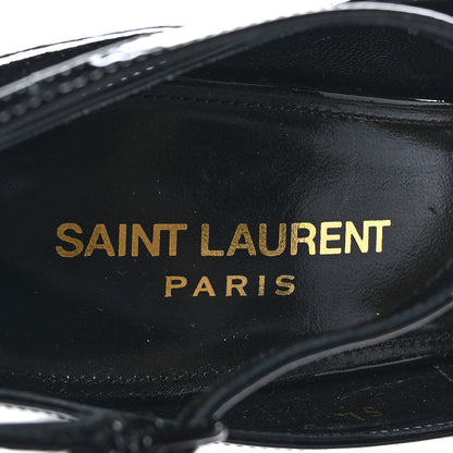 Saint Laurent Patent Calfskin Opyum 110 Sandals 37.5 Black 7 of 9