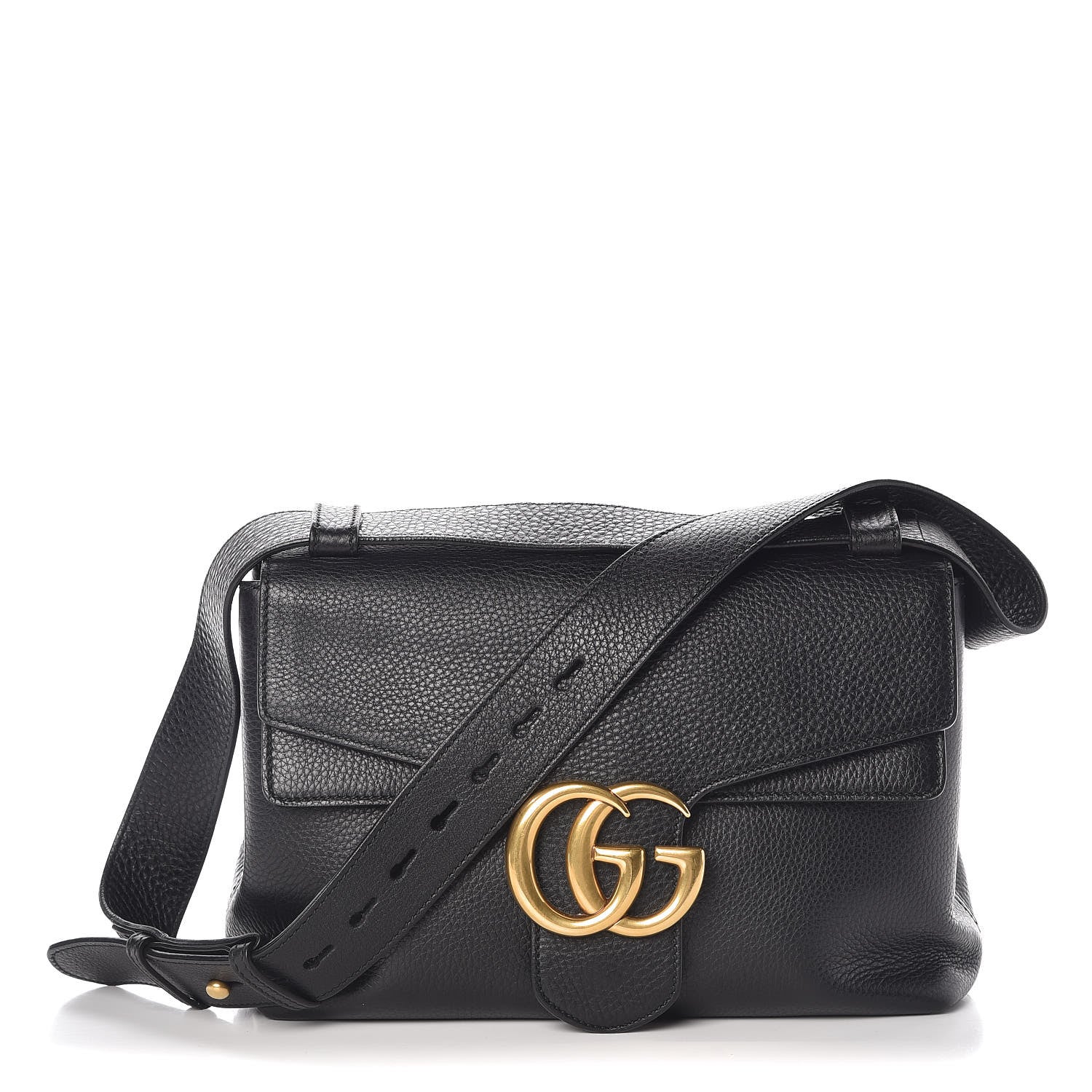 Gucci Cellarius Calfskin GG Marmont Shoulder Bag Black 1 of 9