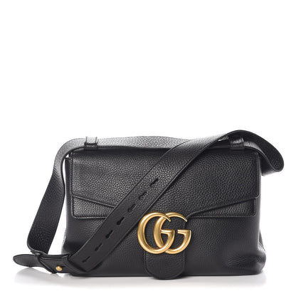Gucci Cellarius Calfskin GG Marmont Shoulder Bag Black 1 of 9
