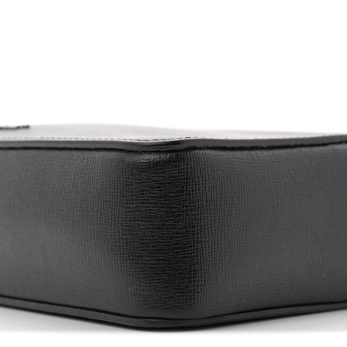 Saffiano Logo Belt Bag Crossbody Bag Black