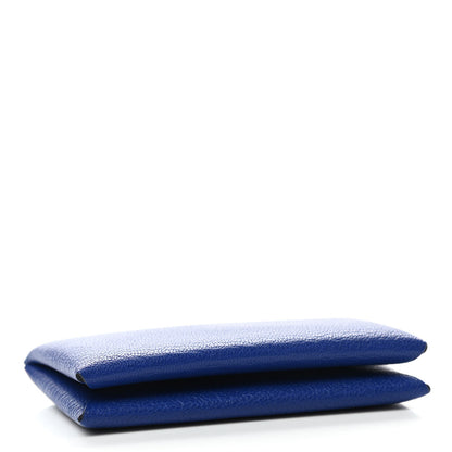Hermes Chevre Mysore Calvi Card Case Bleu Electrique 4 of 9