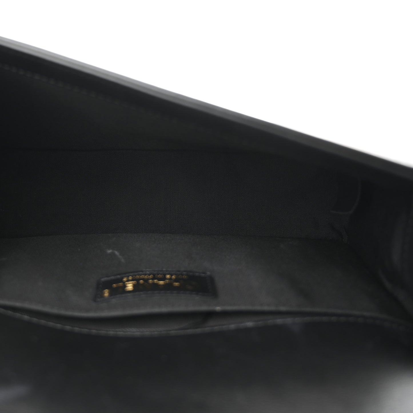 Lambskin Chevron Quilted Medium Boy Flap Black