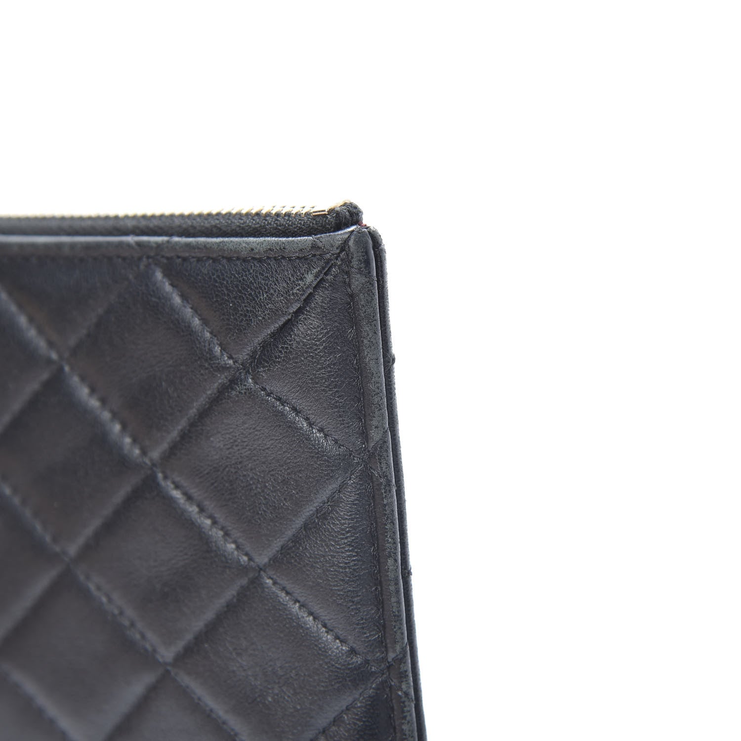 Chanel Lambskin Quilted Classic Flat Wallet Pouch Black 9 of 13