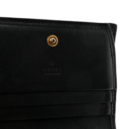 Gucci Calfskin Matelasse GG Marmont Card Case Wallet Black 6 of 7