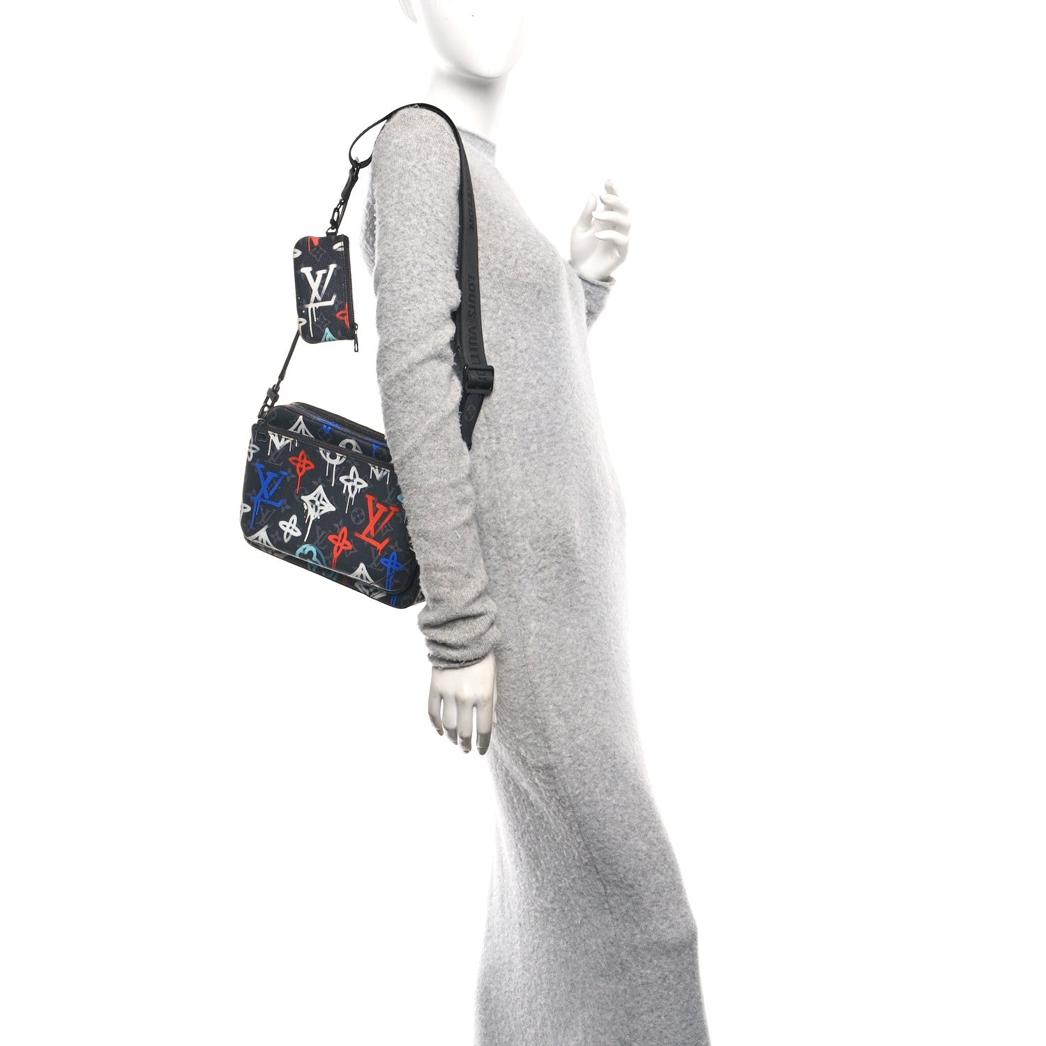 Louis Vuitton Monogram Eclipse LV Graffiti Trio Messenger Multicolor 2 of 11