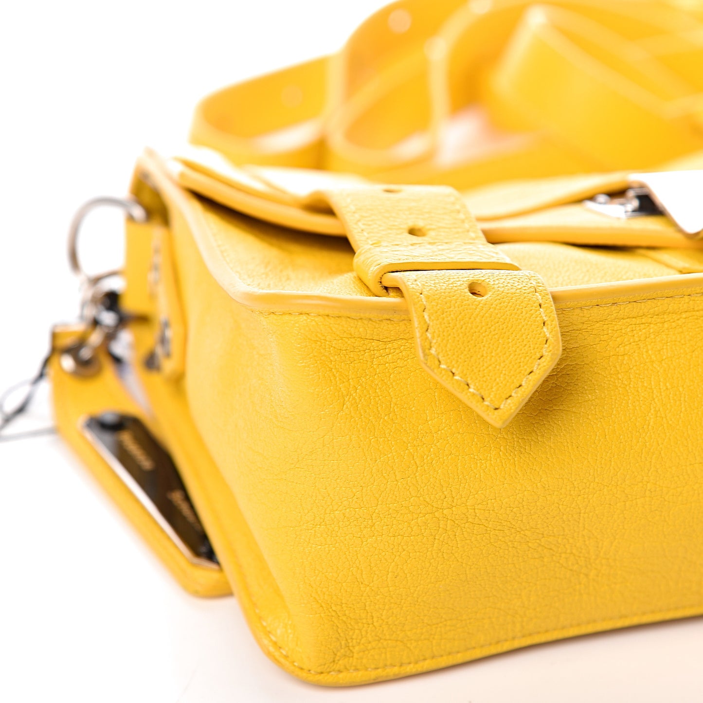 Lambskin PS1 Mini Pouch Messenger Bag Lemon