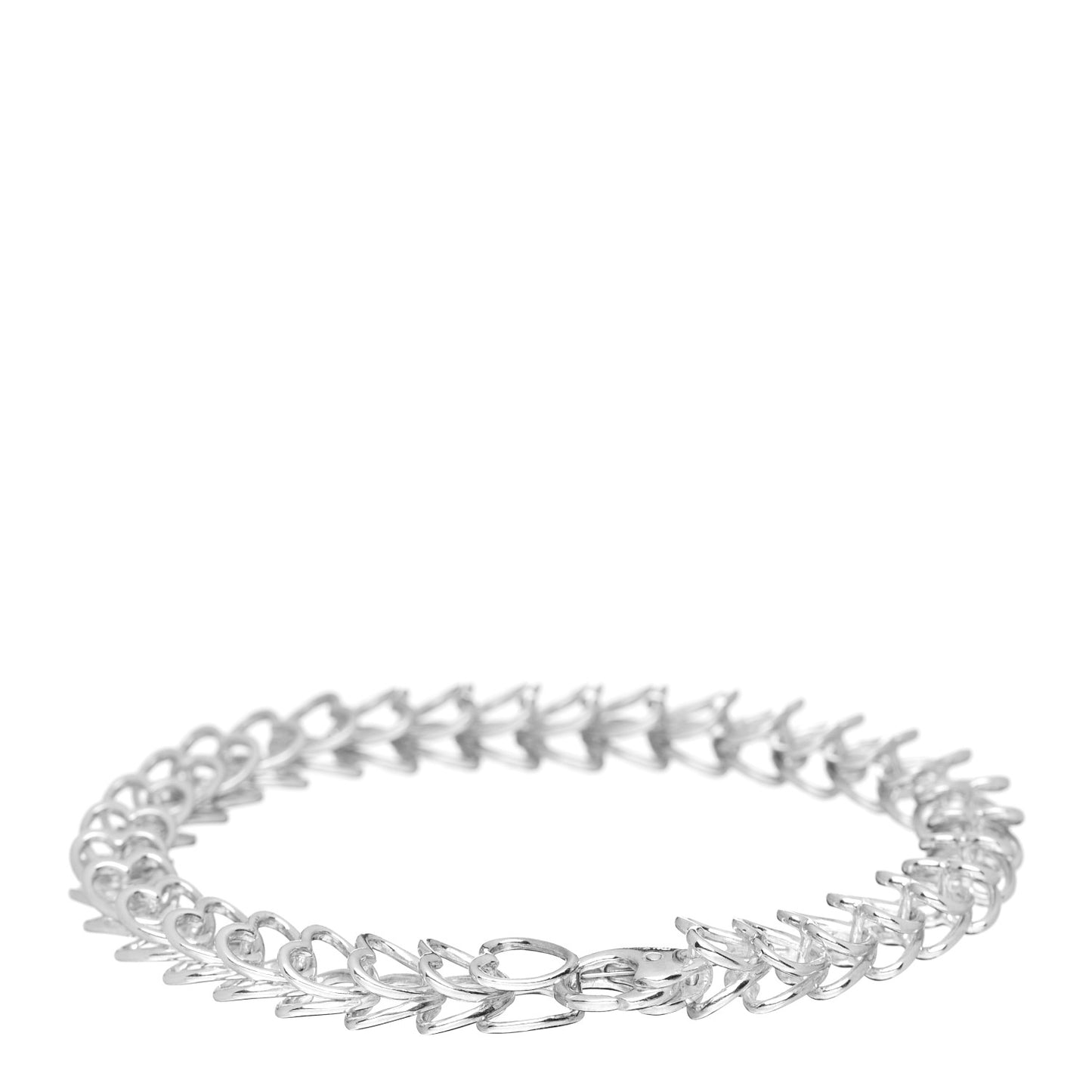 Sterling Silver Heart Link Bracelet