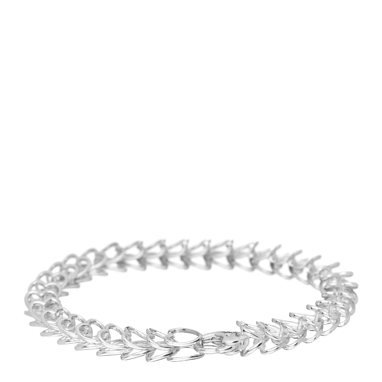 Tiffany Sterling Silver Heart Link Bracelet 3 of 4