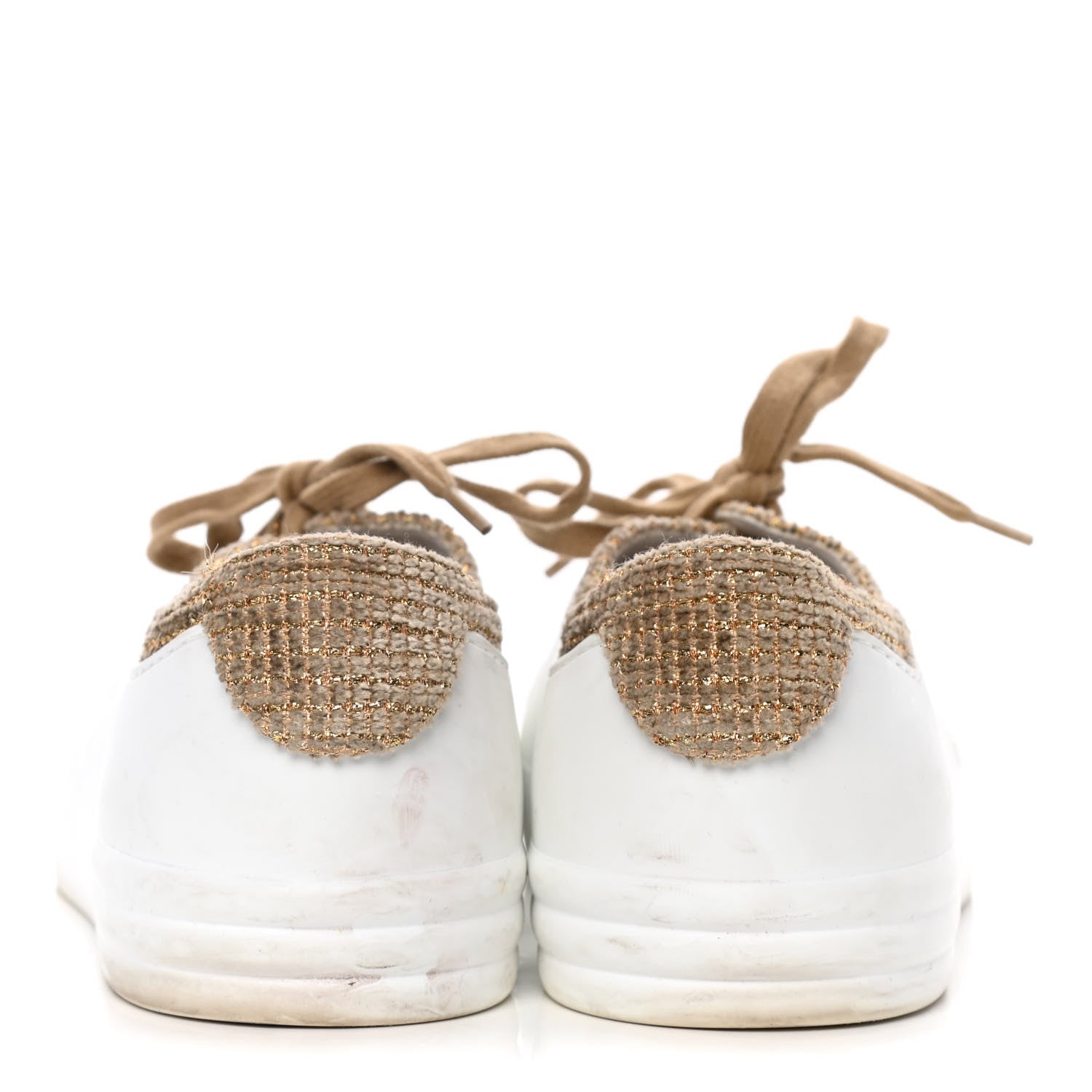 Chanel Fantasy Tweed Sneakers 40.5 Beige Gold 5 of 15