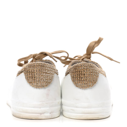 Chanel Fantasy Tweed Sneakers 40.5 Beige Gold 5 of 15