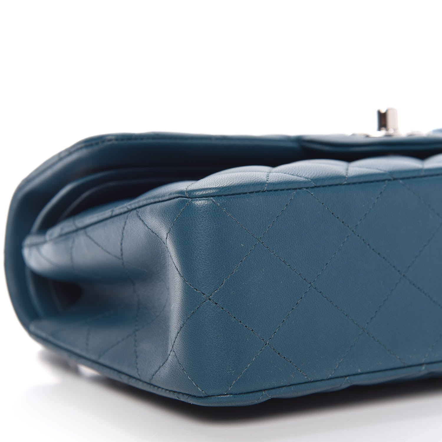 Chanel Lambskin Quilted Small Double Flap Dark Blue 6 of 10