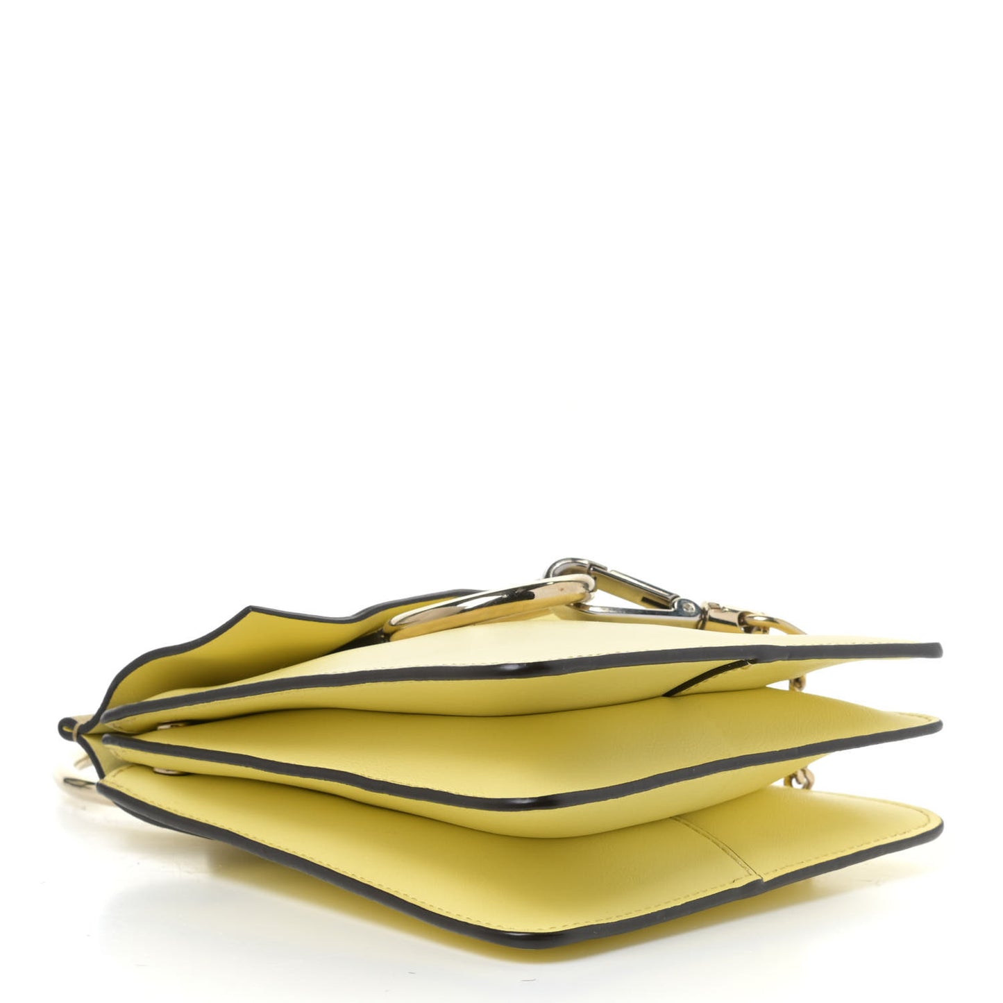 Suede Calfskin Mini Faye Bracelet Bag Lemonade