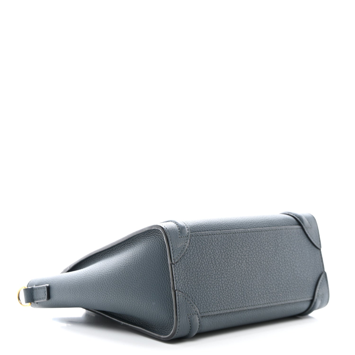 Celine Drummed Calfskin Nano Luggage Petrol 4 of 11