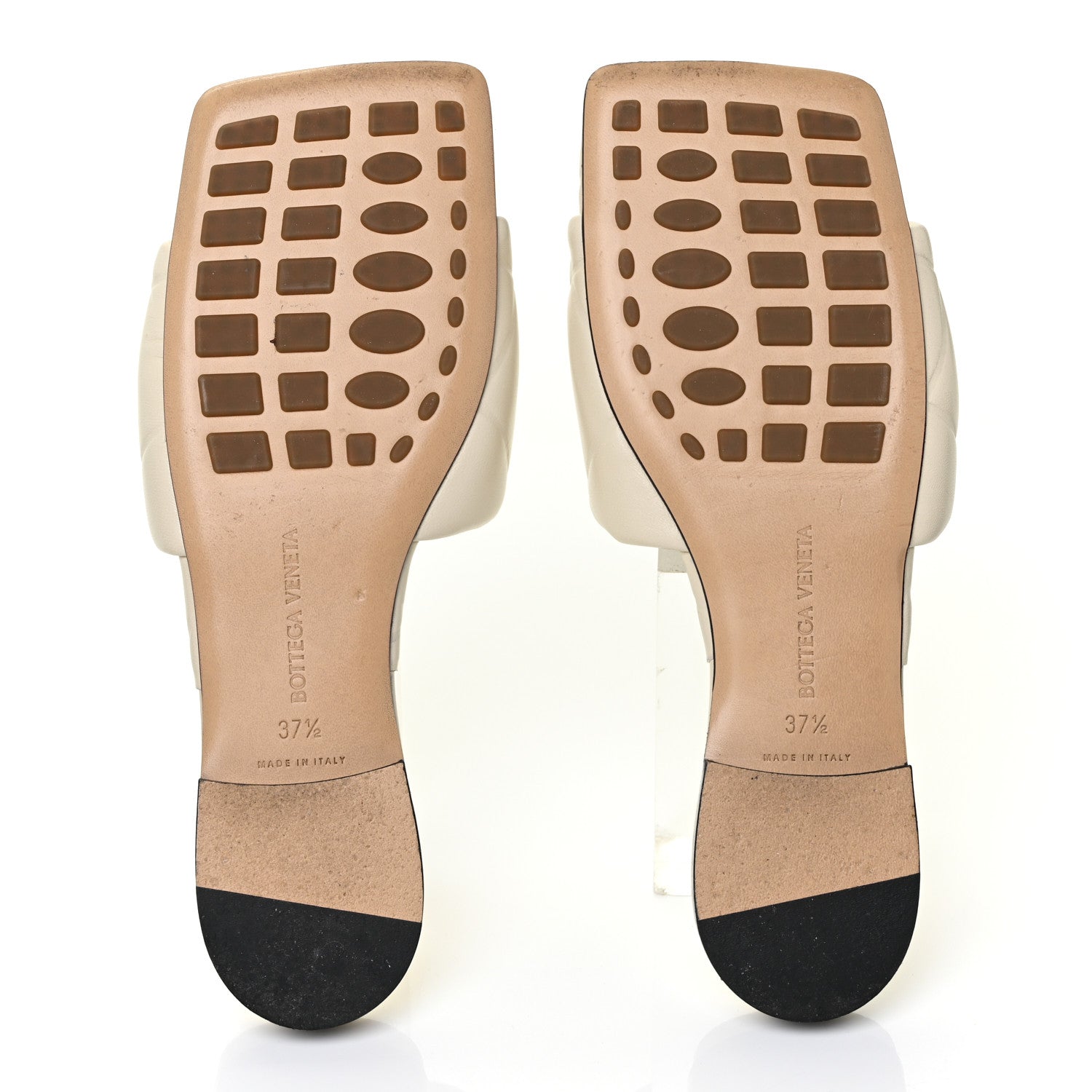 Bottega Veneta Nappa Quilted Rubber Lido Flat Sandals 37.5 Sea Salt 6 of 12
