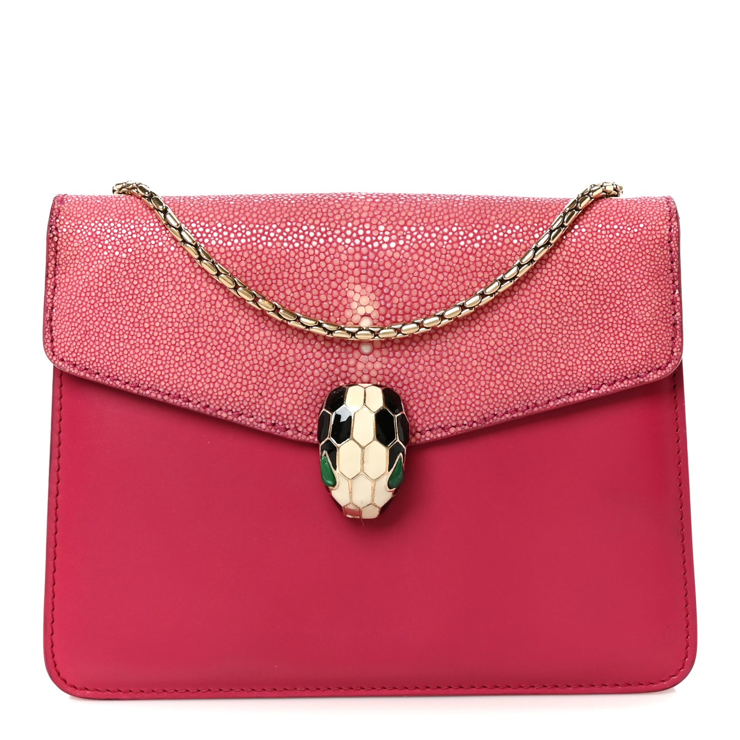Galuchat Calfskin Serpenti Forever Crossbody Bag Pink