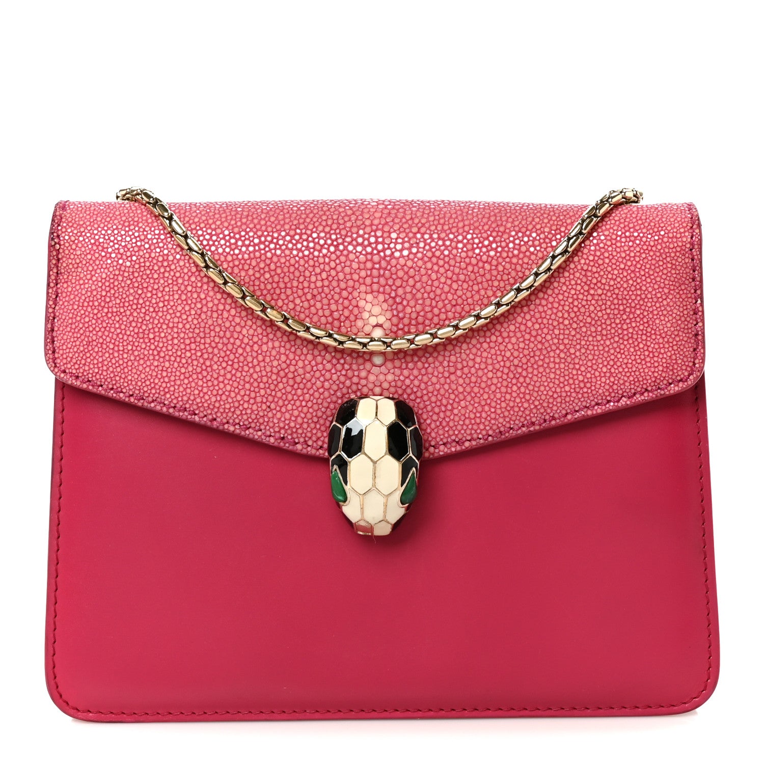 Bulgari Galuchat Calfskin Serpenti Forever Crossbody Bag Pink 1 of 10