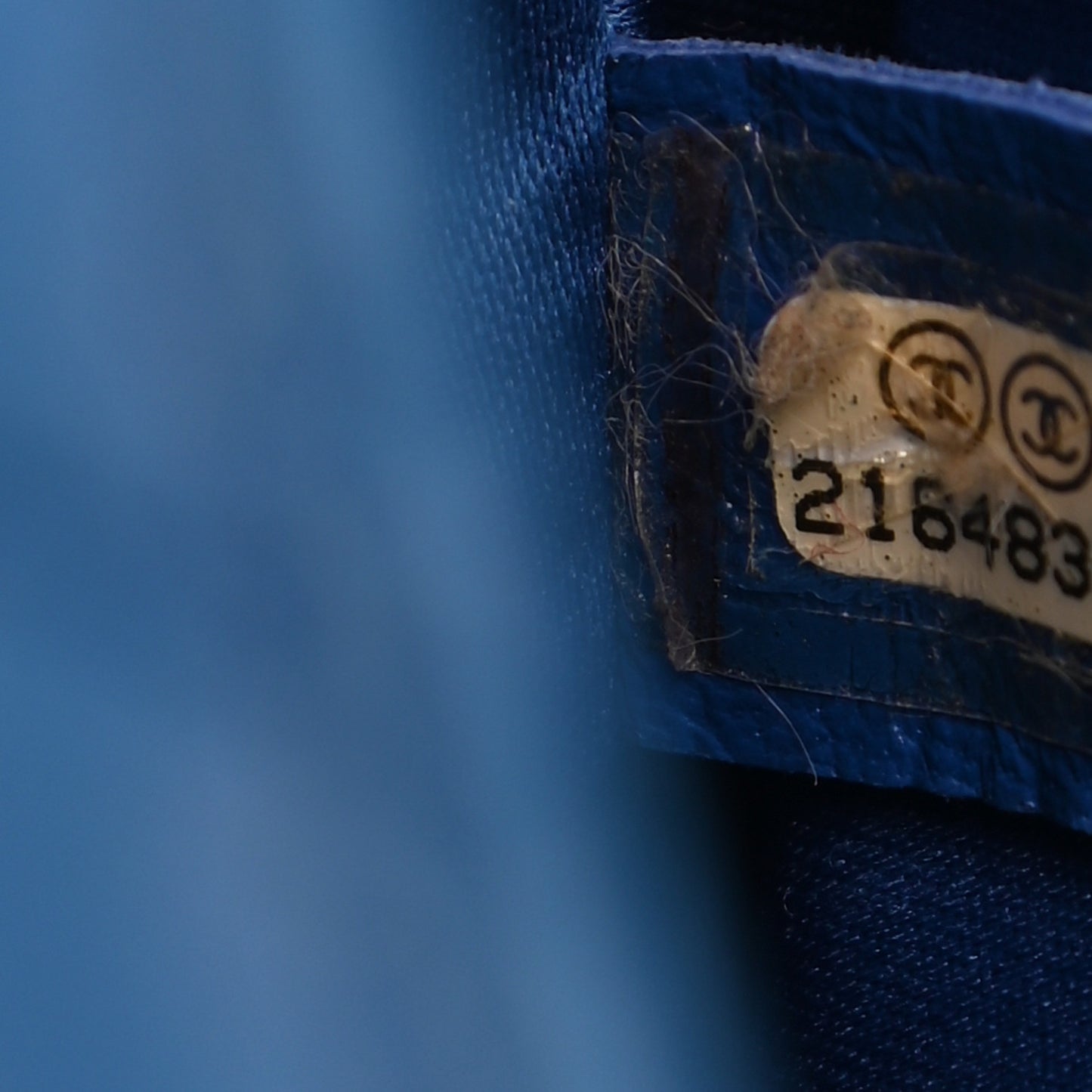 Lambskin Large CC Crossing Flap Blue