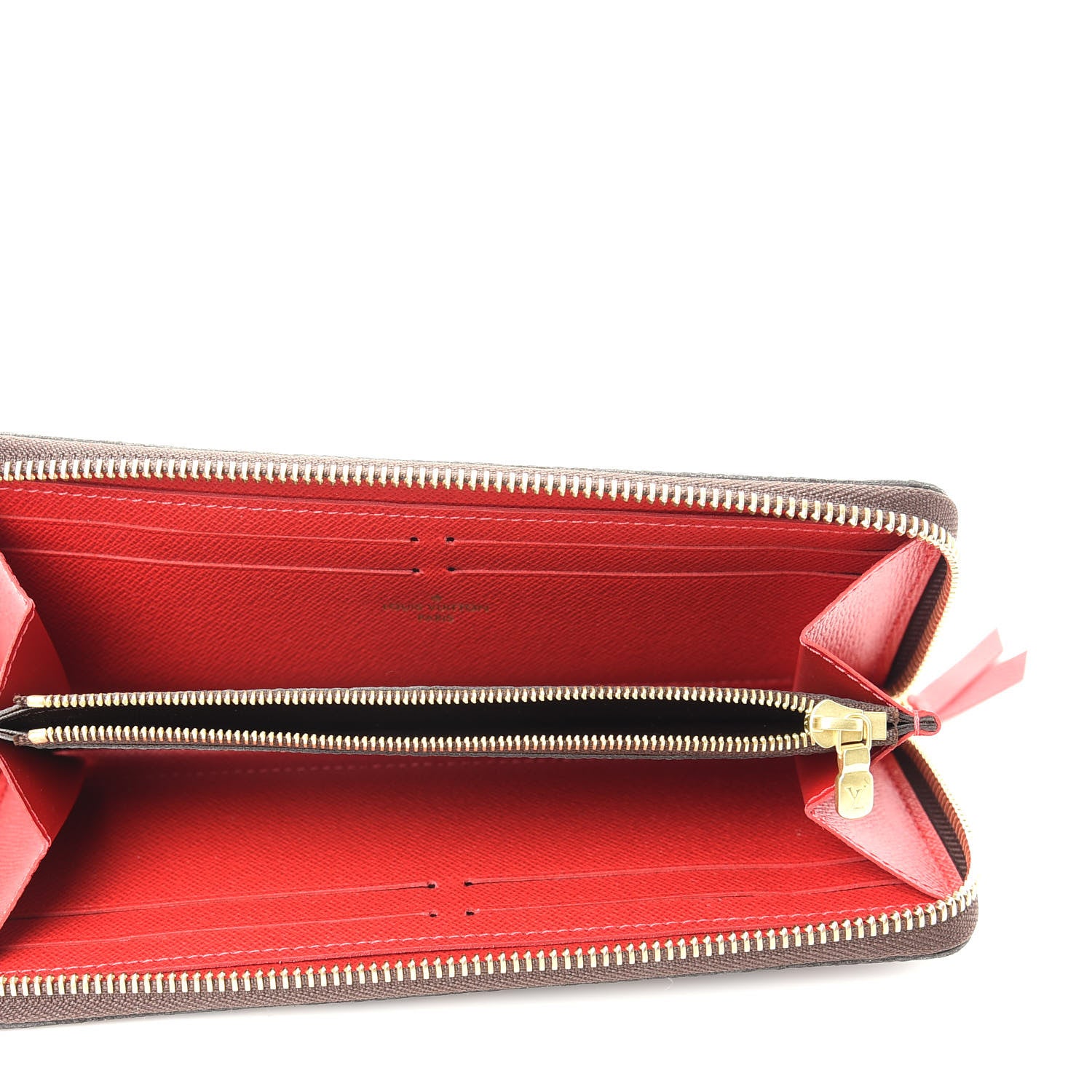 Louis Vuitton Damier Ebene Clemence Wallet Cherry 5 of 8