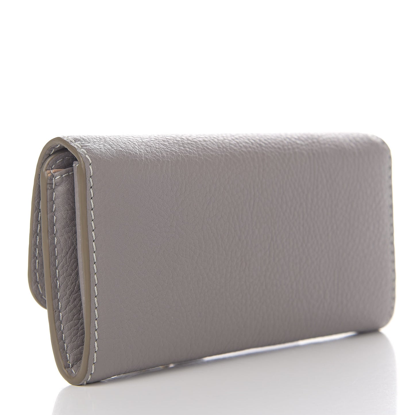 Calfskin Marcie Continental Flap Wallet Cashmere Grey