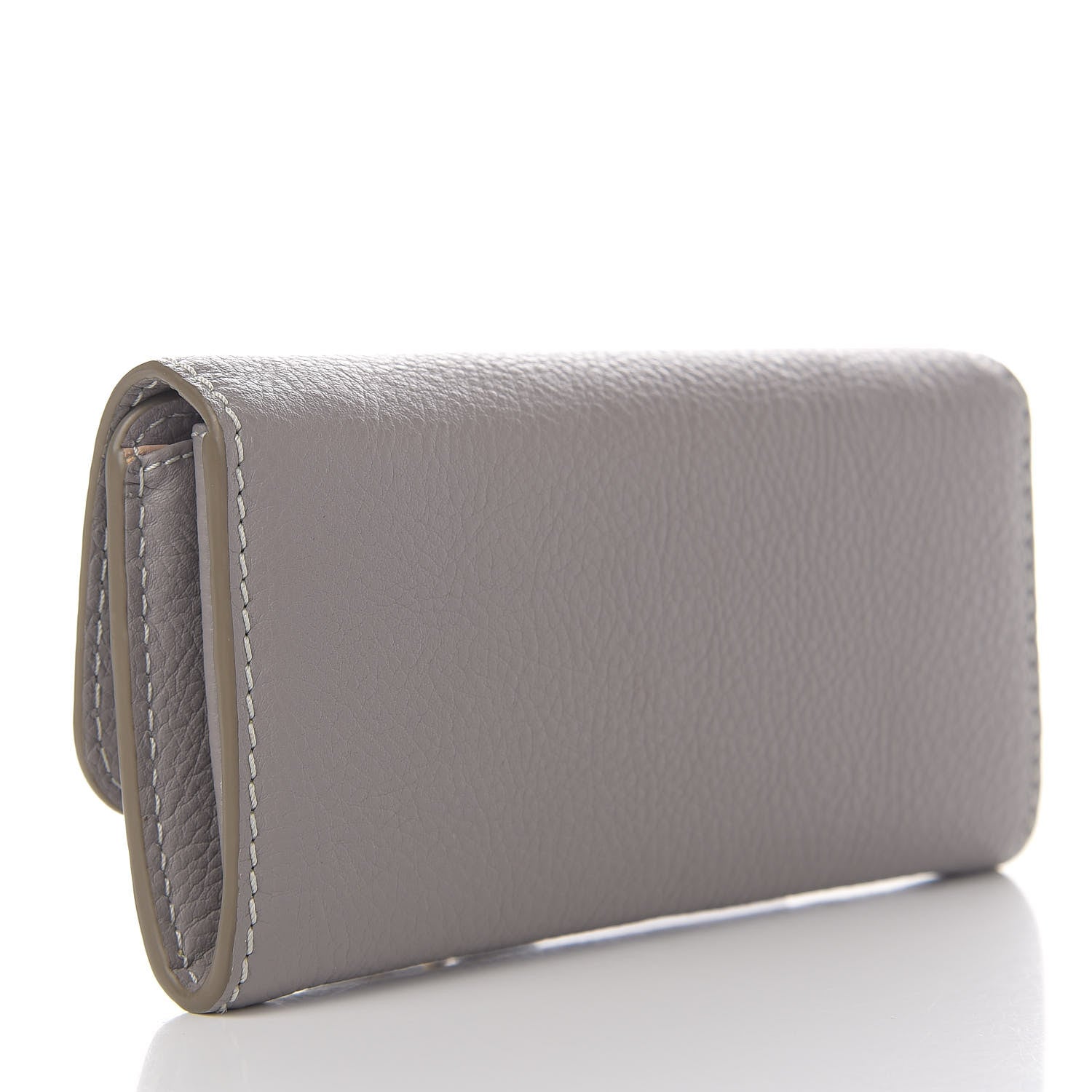 Chloe Calfskin Marcie Continental Flap Wallet Cashmere Grey 2 of 10