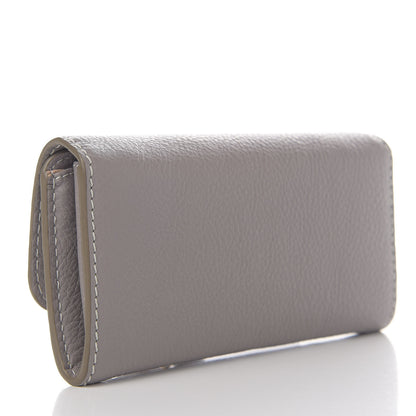 Chloe Calfskin Marcie Continental Flap Wallet Cashmere Grey 2 of 10
